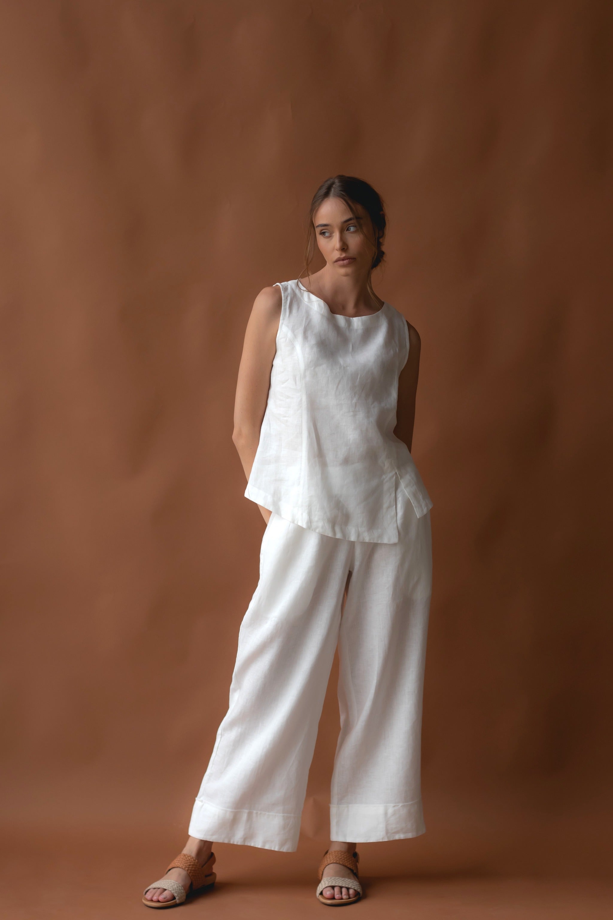 Shell Linen Top Warm White