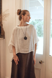 Camilla Linen Gauze Warm White