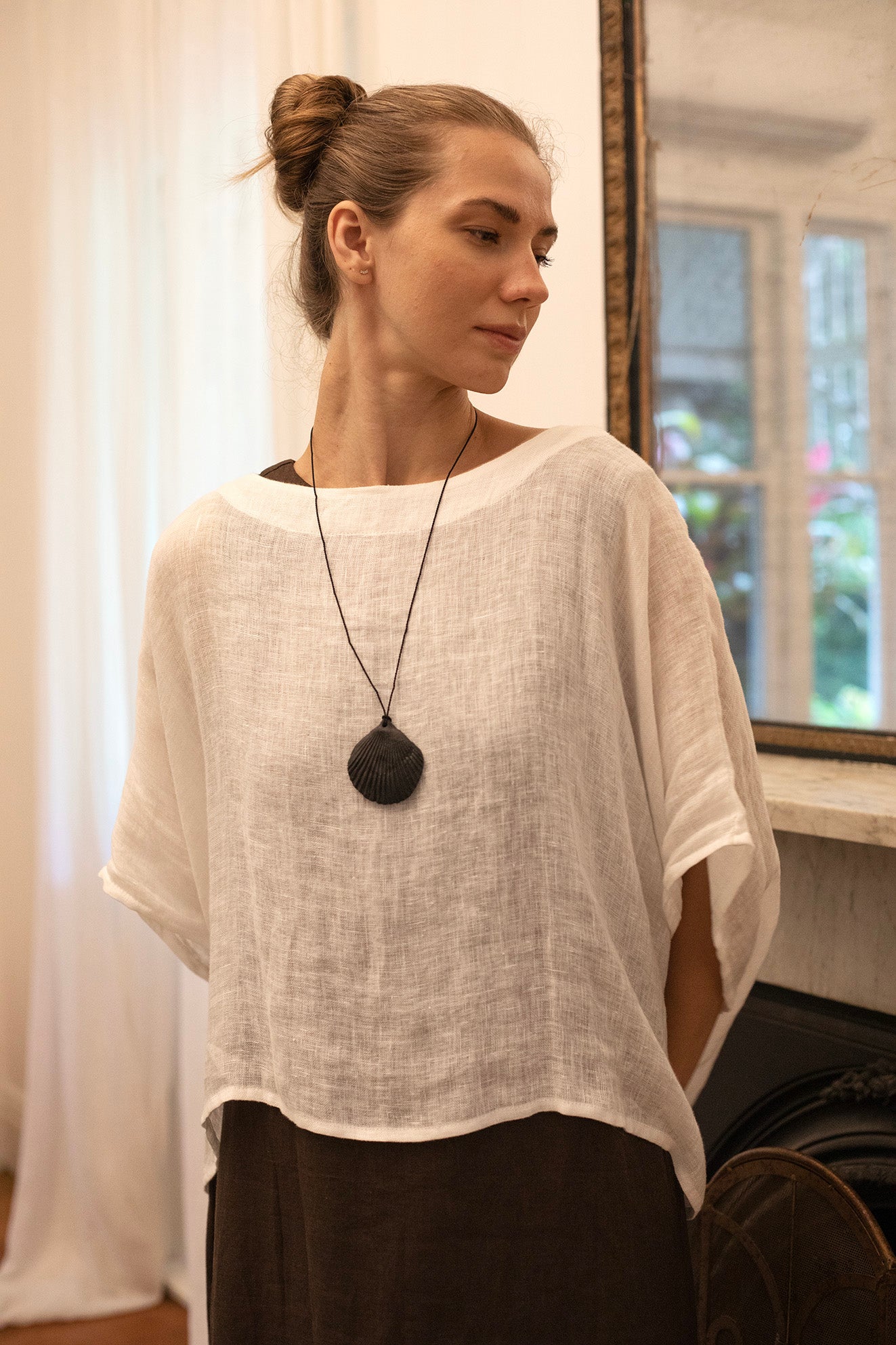 Camilla Linen Gauze Warm White