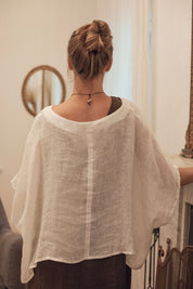 Camilla Linen Gauze Warm White