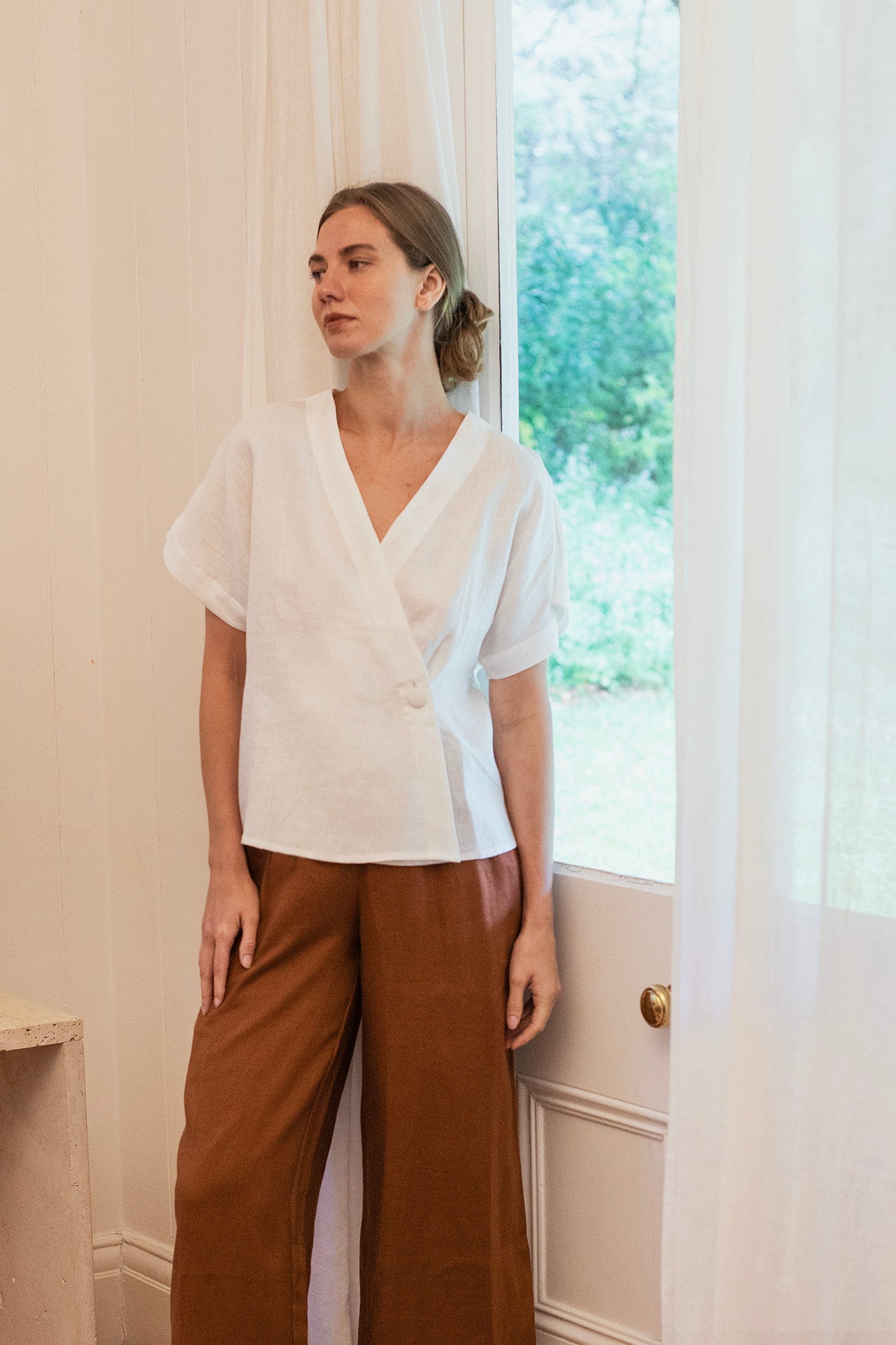 Paris Linen Pants Bark