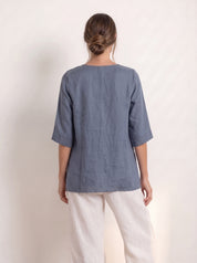 Adele Linen Top Steel