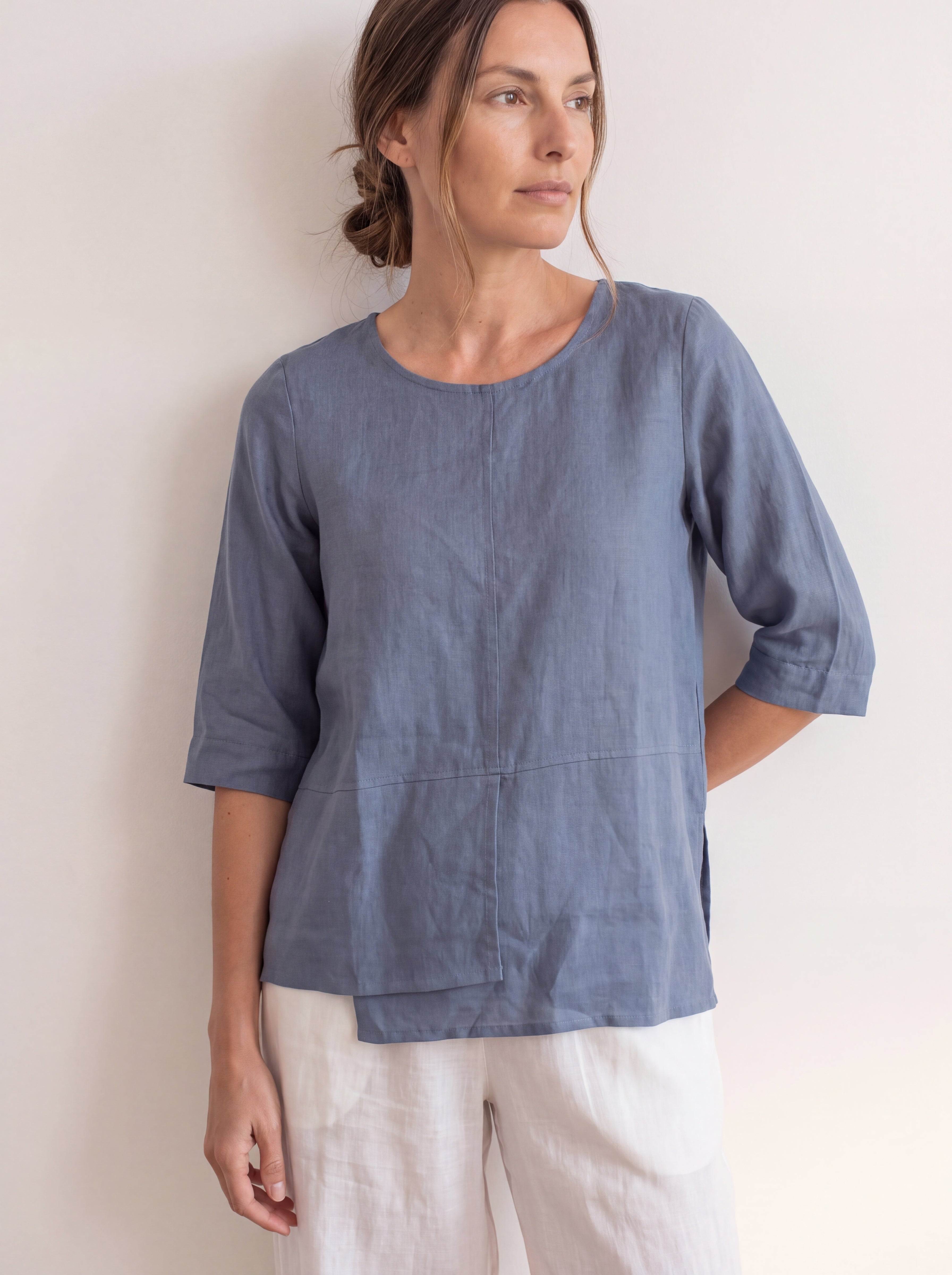 Adele Linen Top Steel