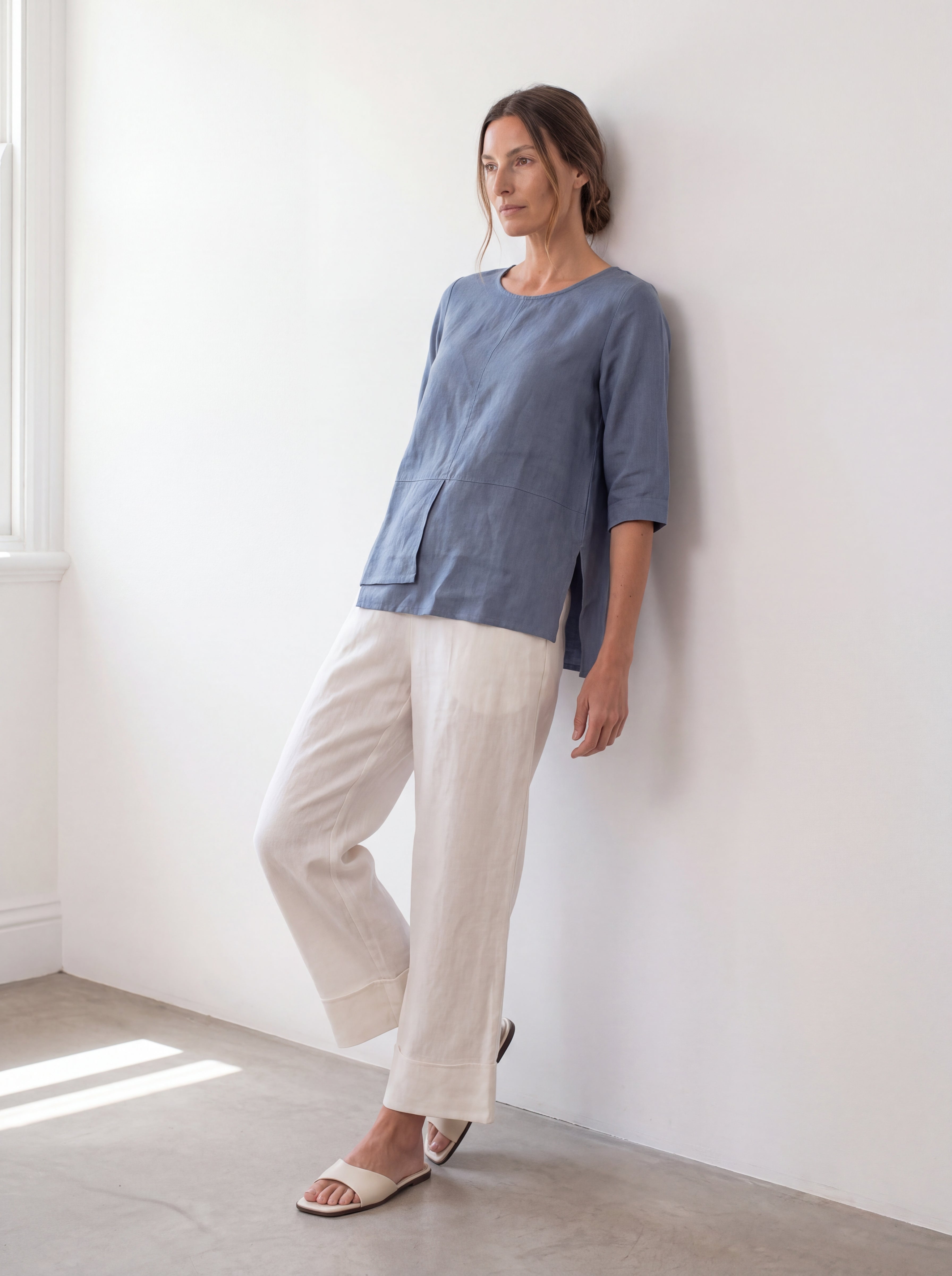 Adele Linen Top Steel