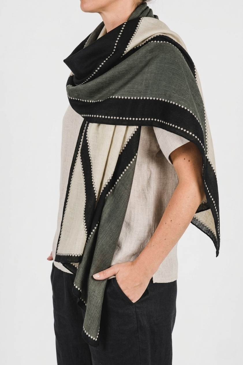 Classic Geometric Winter Scarf