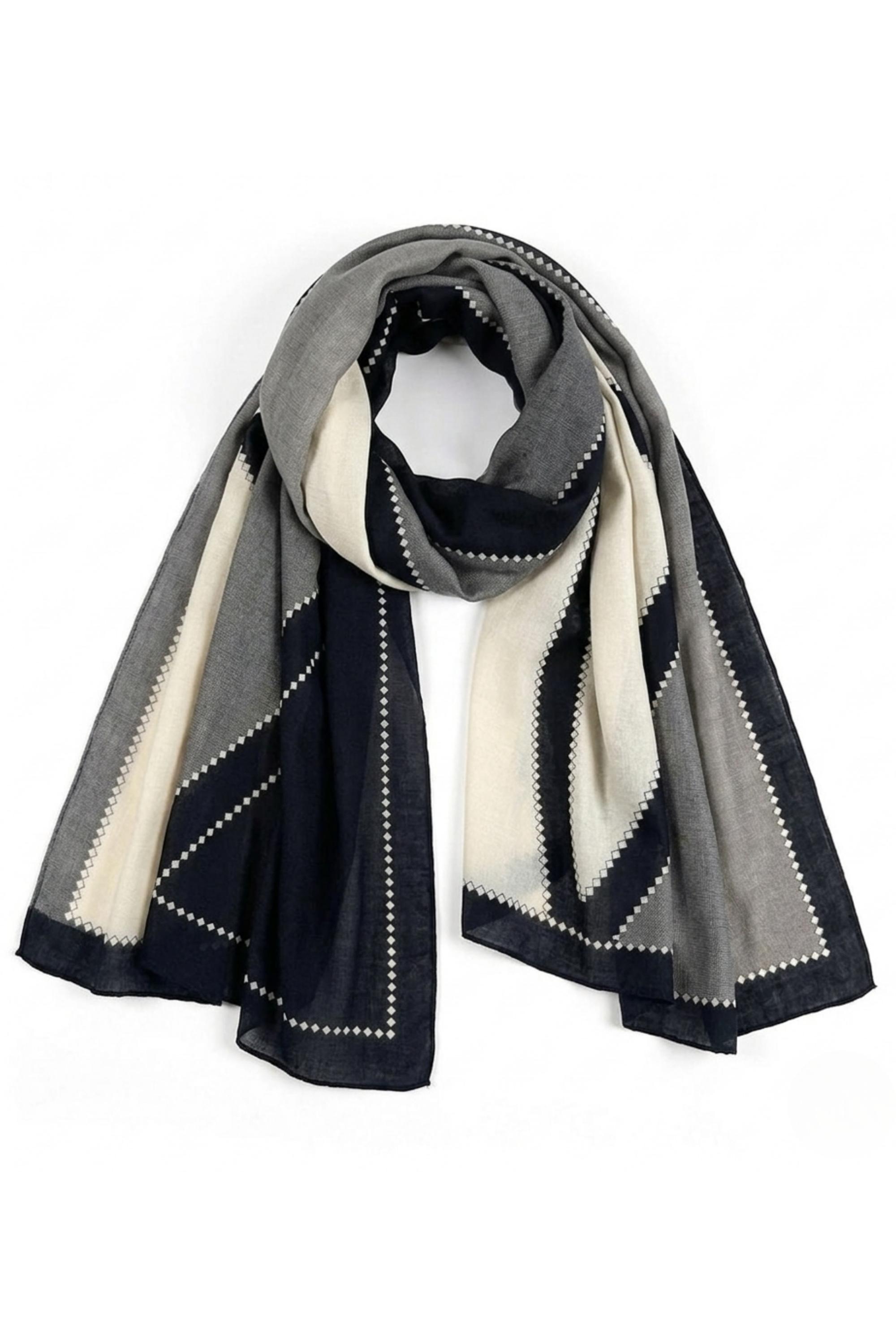 Classic Geometric Winter Scarf