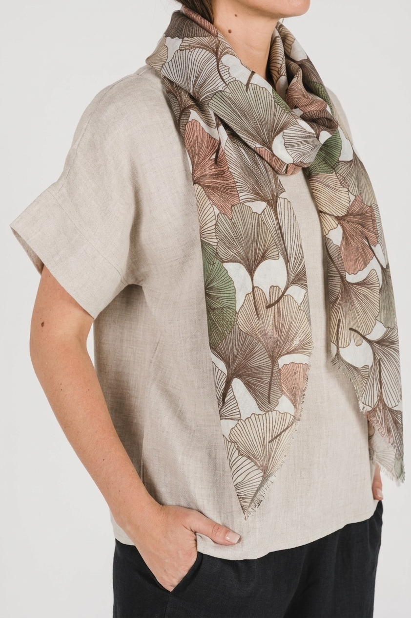 Autumn Gingko Scarf