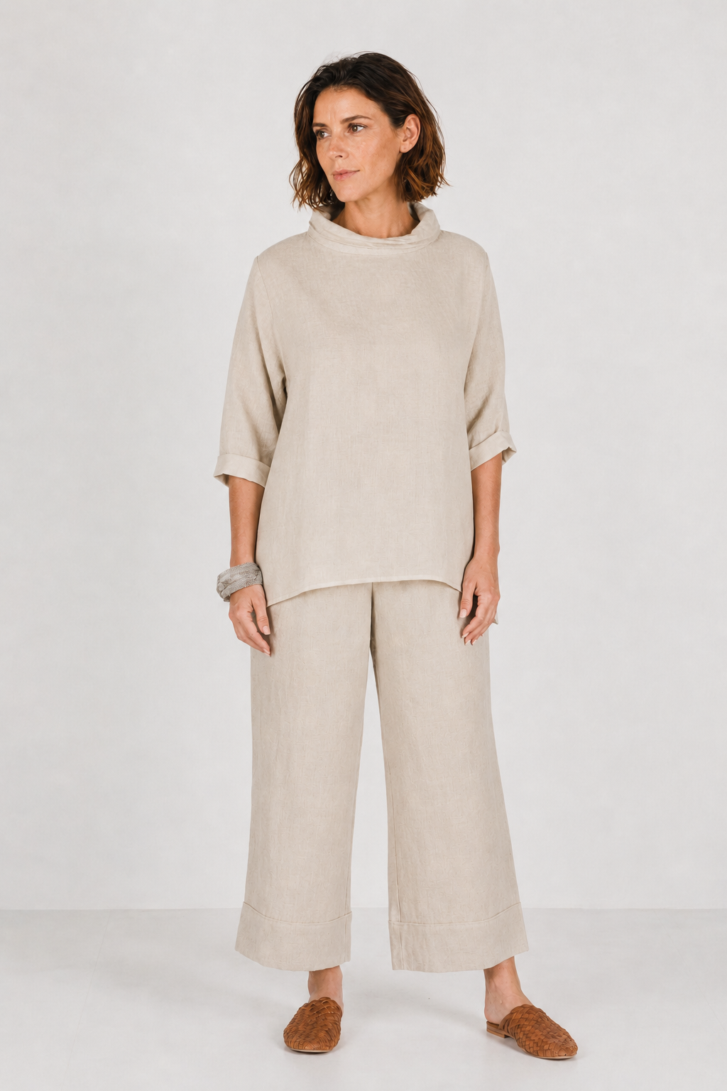 Caro Linen Top Natural