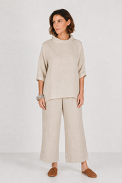 Caro Linen Top Natural