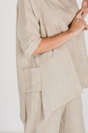 Caro Linen Top Natural