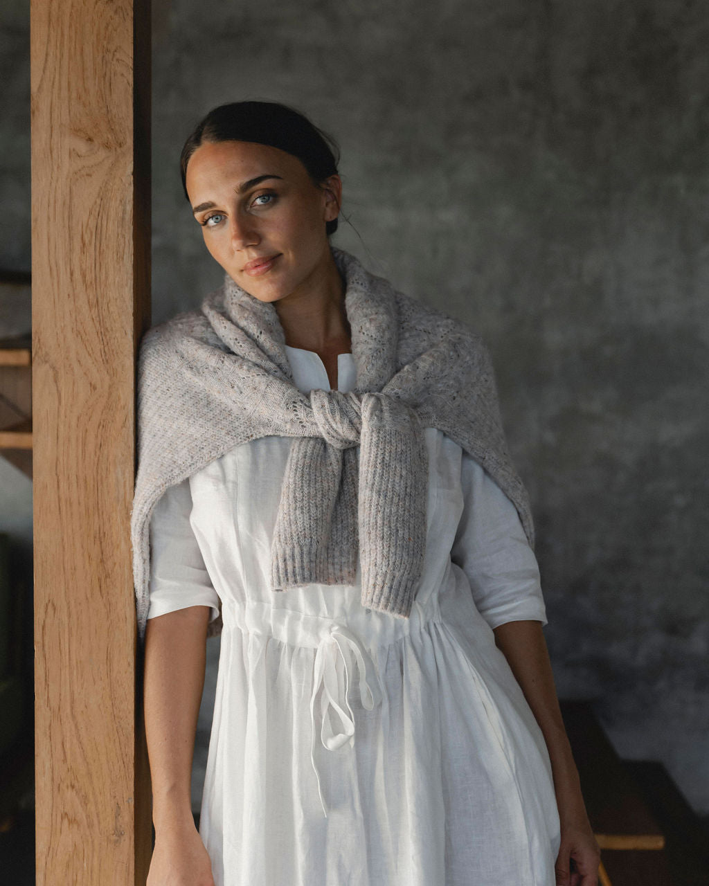 Nelle Linen Dress Warm White