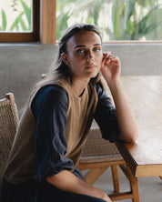 Claudette Linen Dress Charcoal
