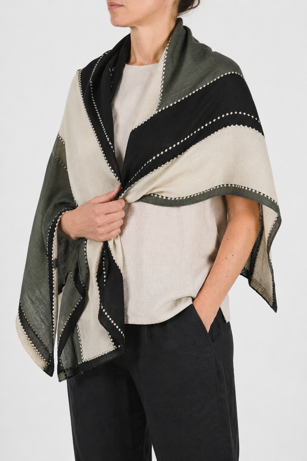 Classic Geometric Winter Scarf