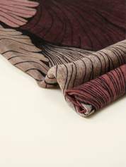 Pink Plum Gingko Scarf