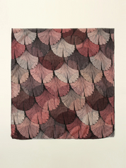 Pink Plum Gingko Scarf