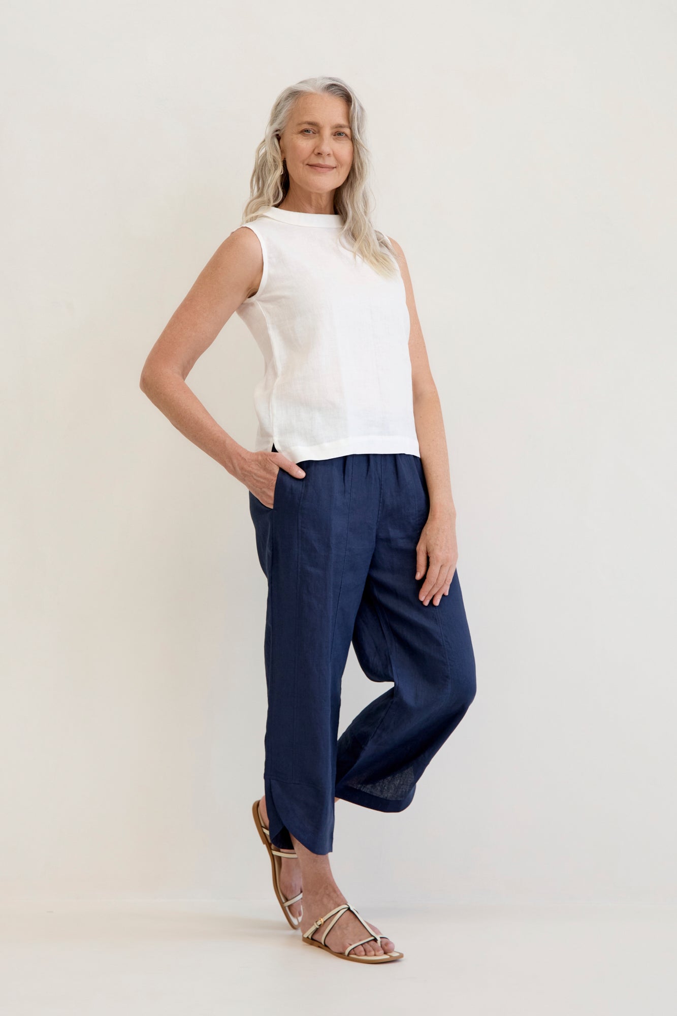Palermo Linen Pants Navy