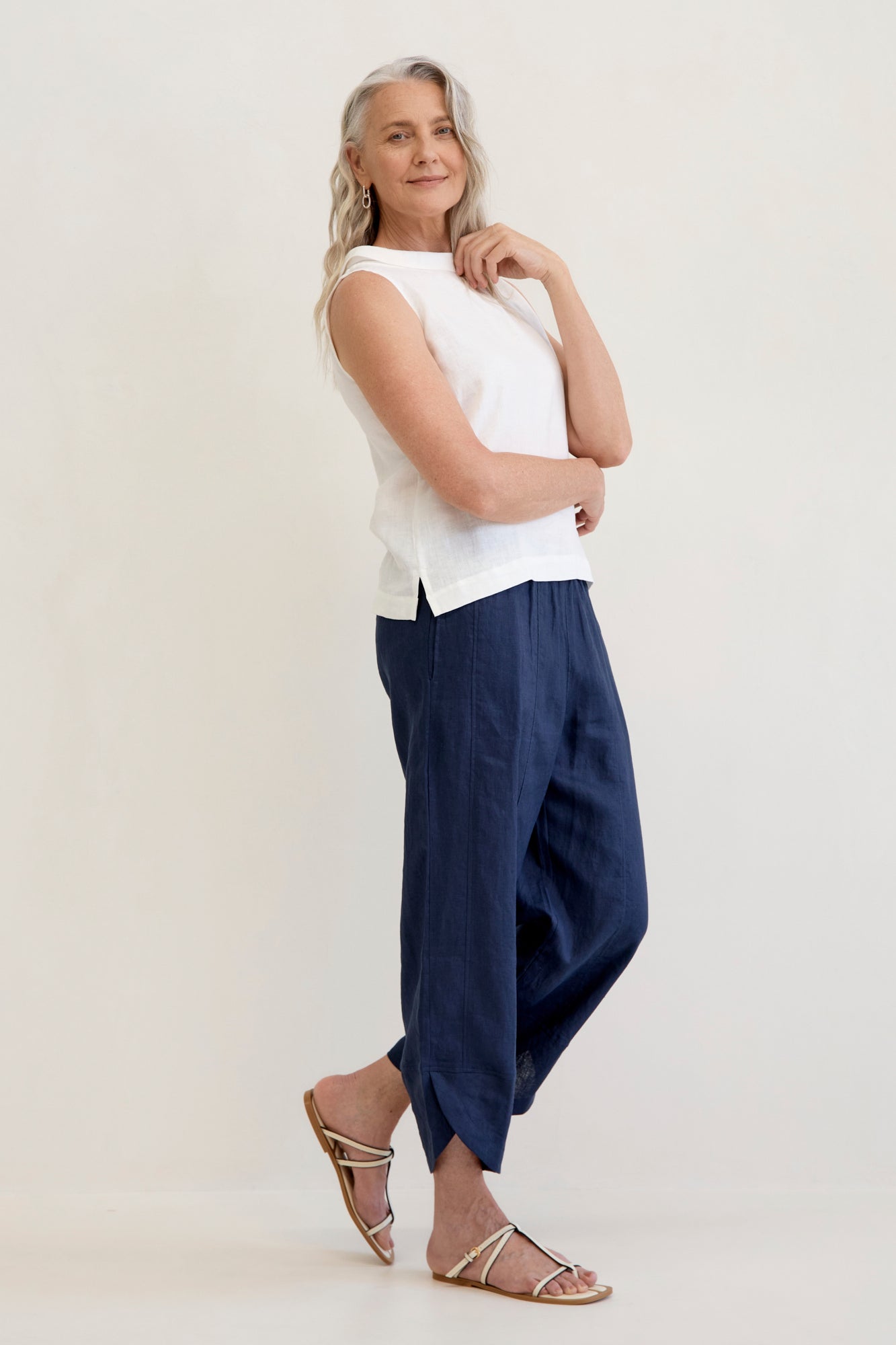 Palermo Linen Pants Navy