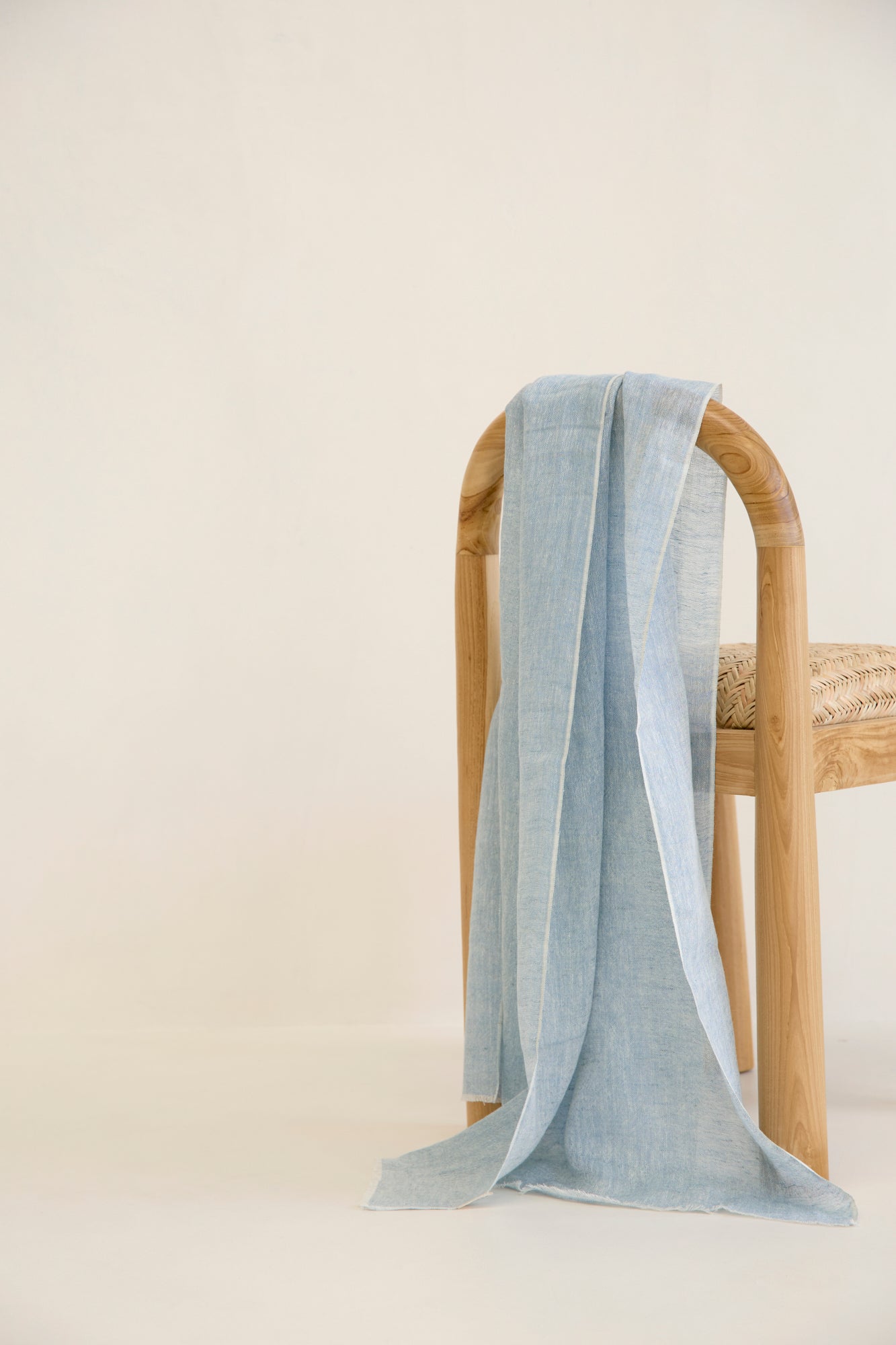 Linen Scarf Ice Blue