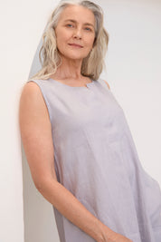 Chloe Linen Dress Silver