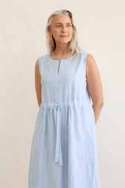 Nia Linen Dress Ice Blue