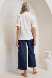 Tana Linen Top Warm White
