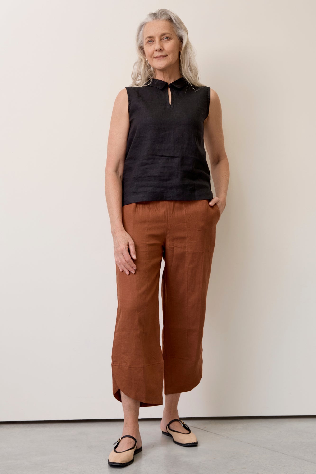 Palermo Linen Pants Bark