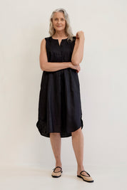 Chloe Linen Dress Black