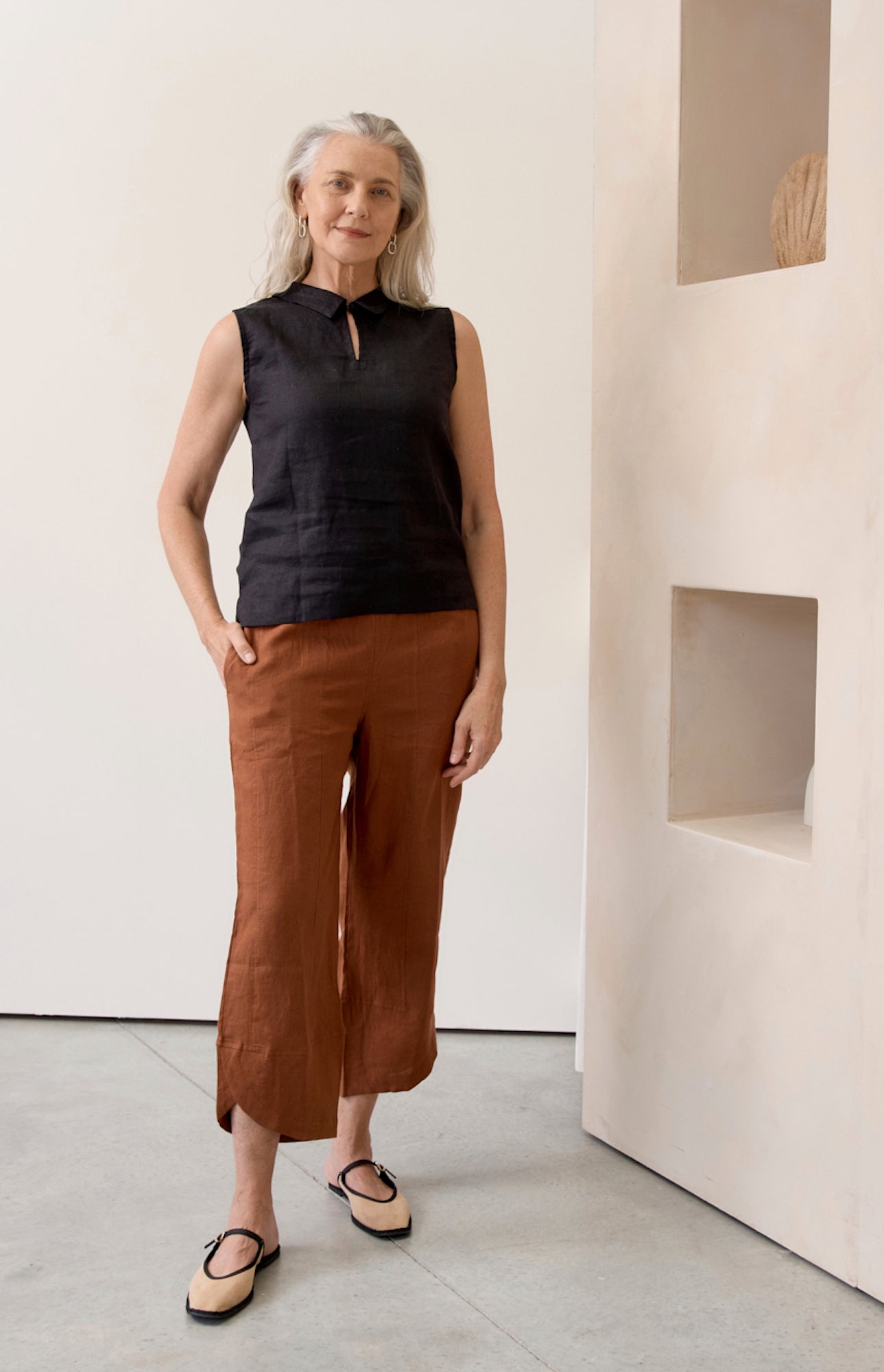 Palermo Linen Pants Bark