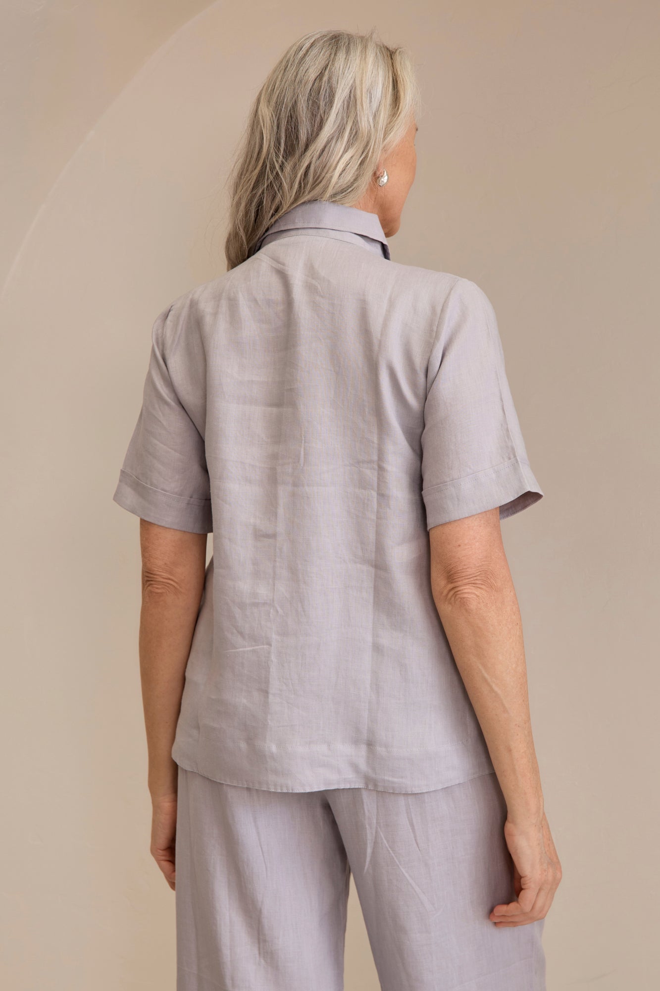 Tana Linen Top Silver