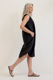 Chloe Linen Dress Black