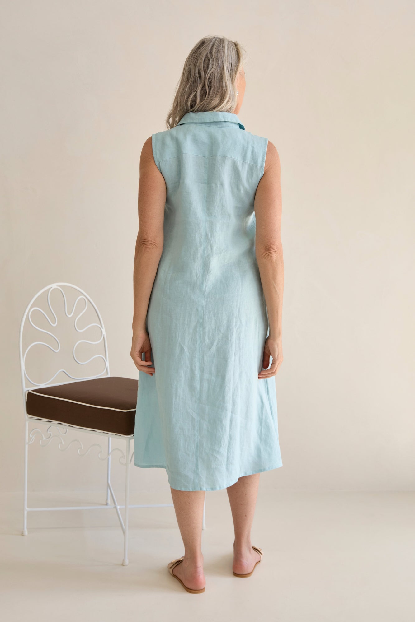 Samara Linen Dress Sea
