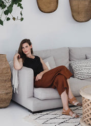 Paris Linen Pants Bark