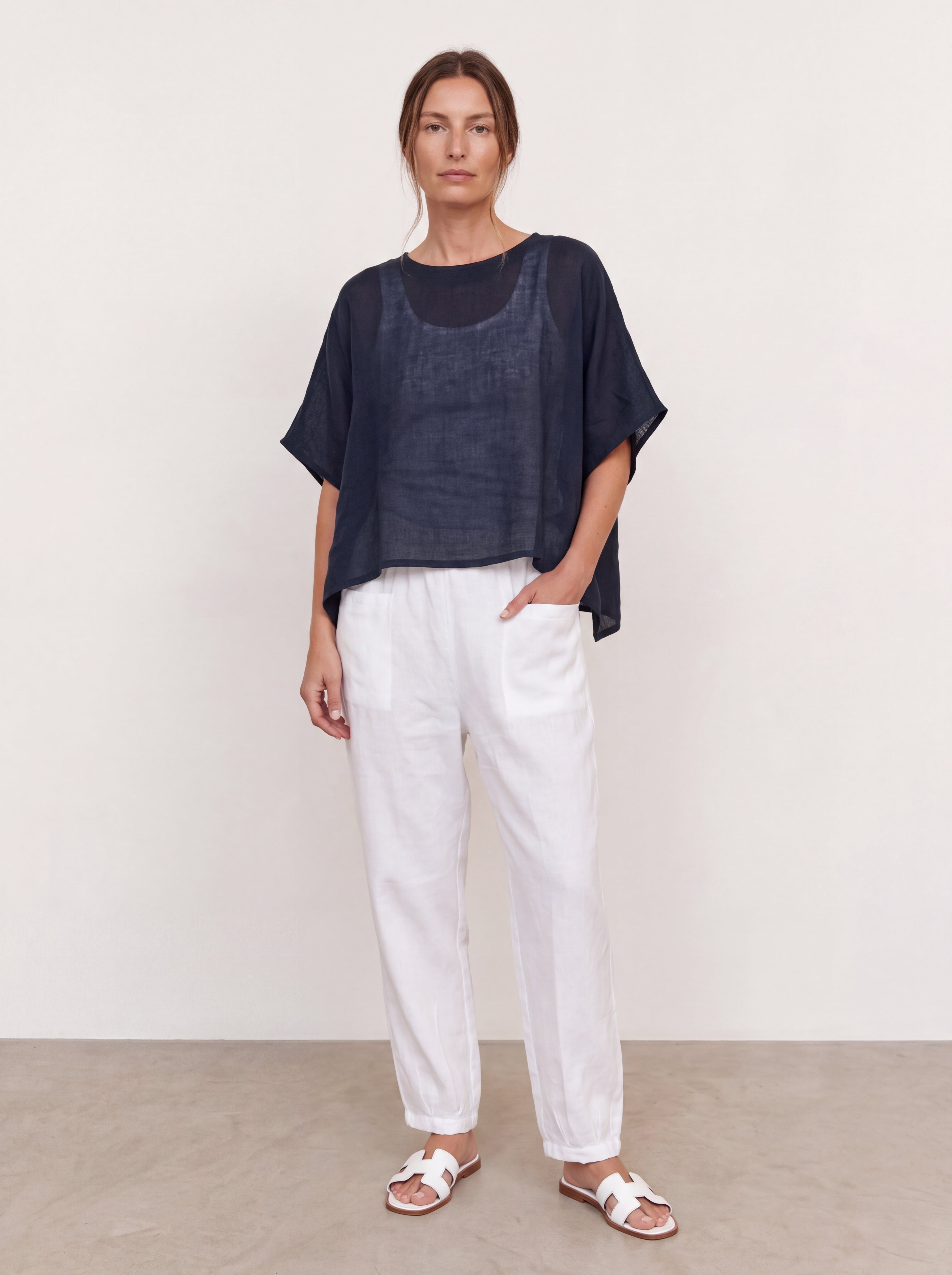 Noosa Linen Pants Warm White