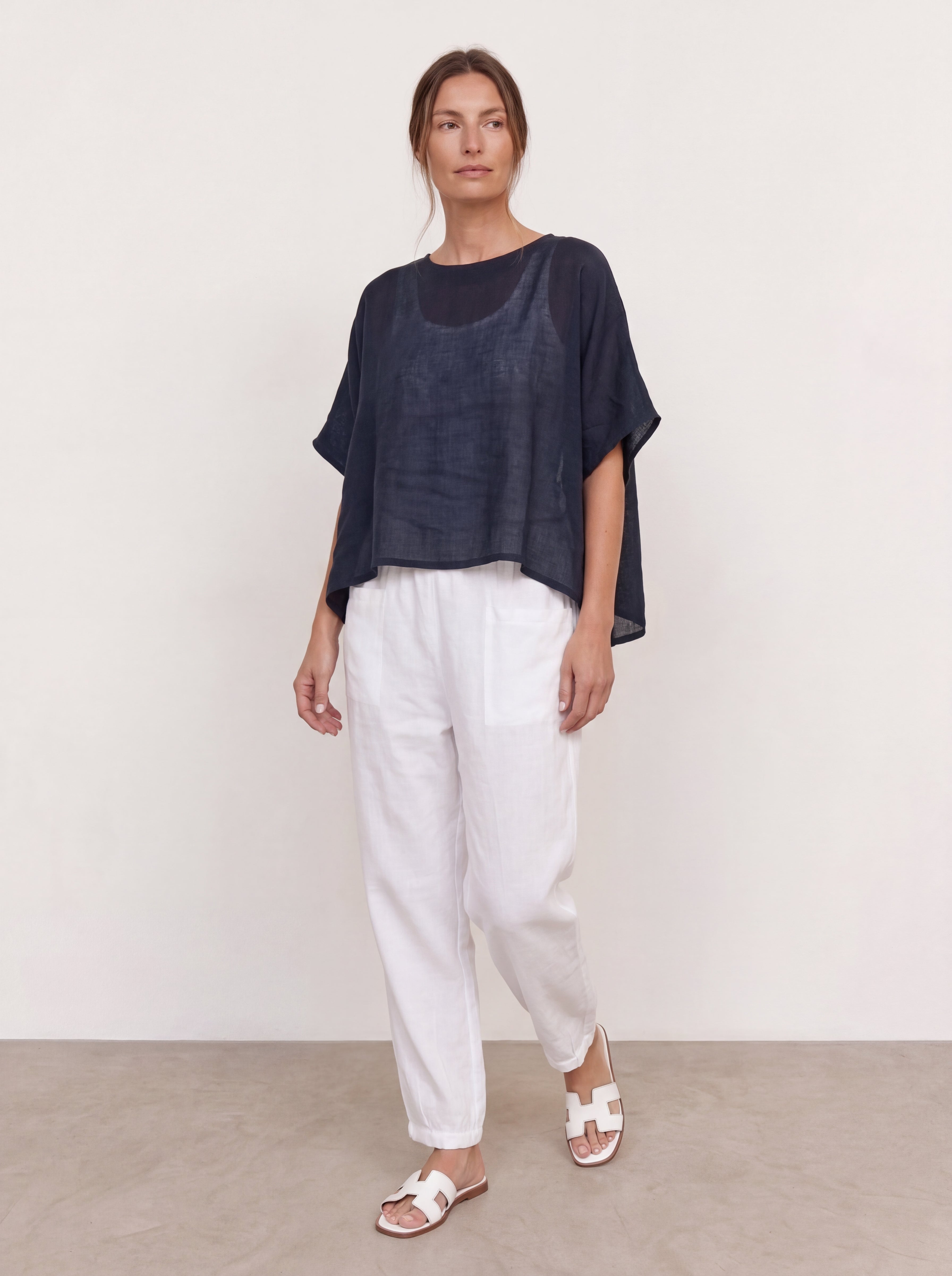 Noosa Linen Pants Warm White