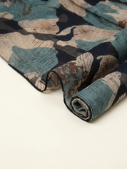 Navy Abstract Floral Scarf