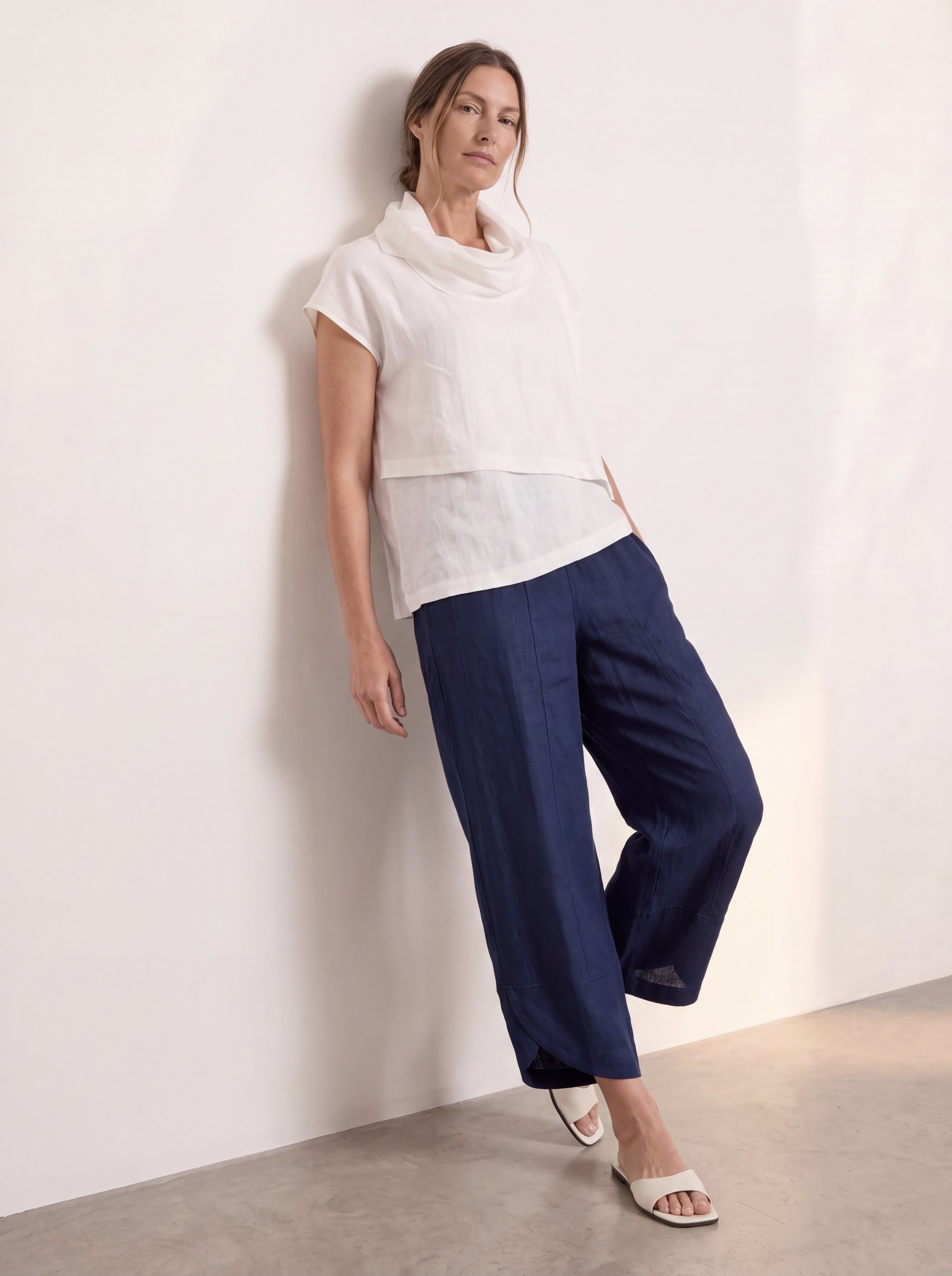 Palermo Linen Pants Navy