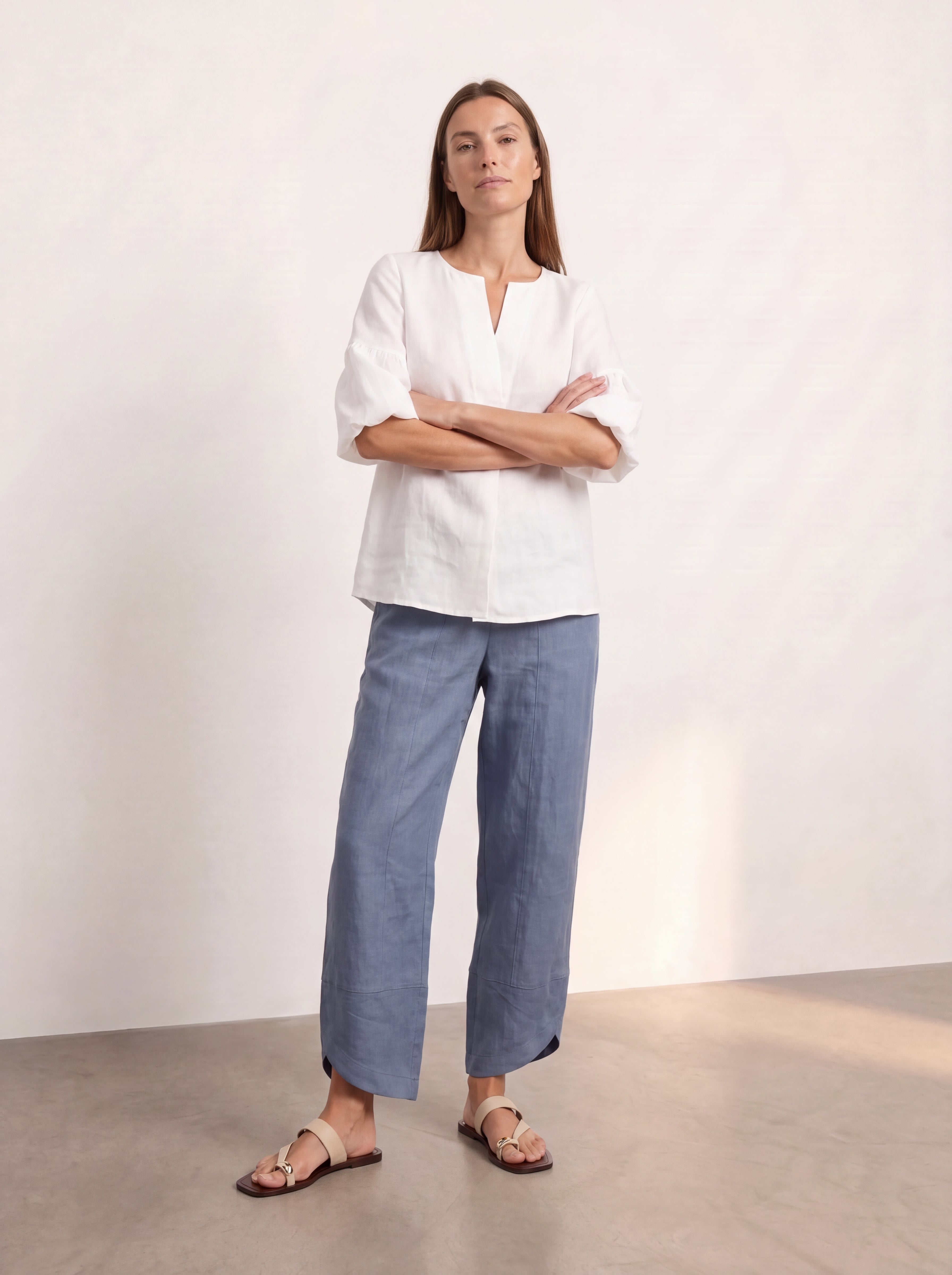 Palermo Linen Pants Steel