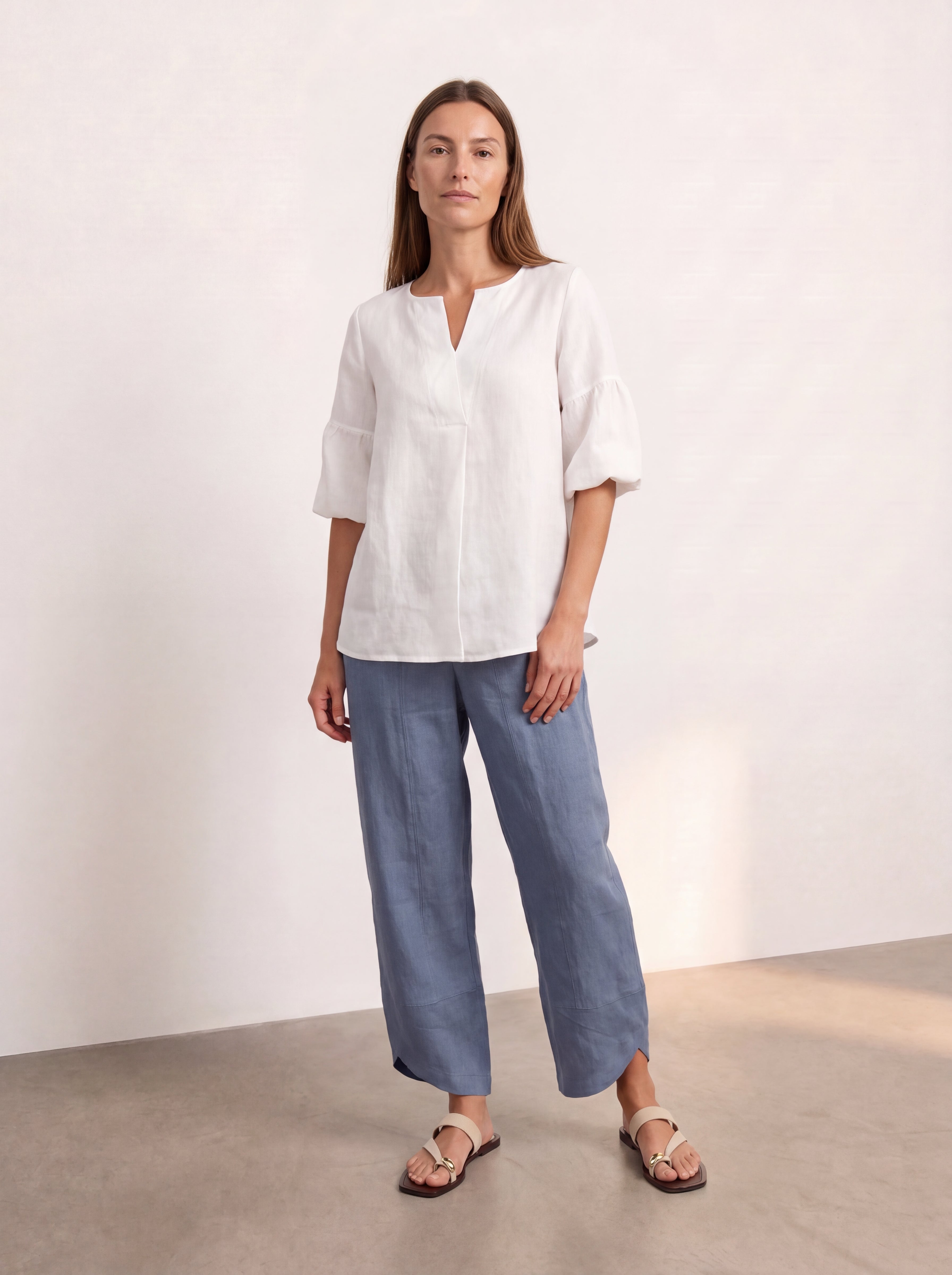 Palermo Linen Pants Steel