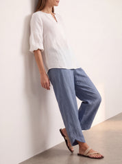 Palermo Linen Pants Steel