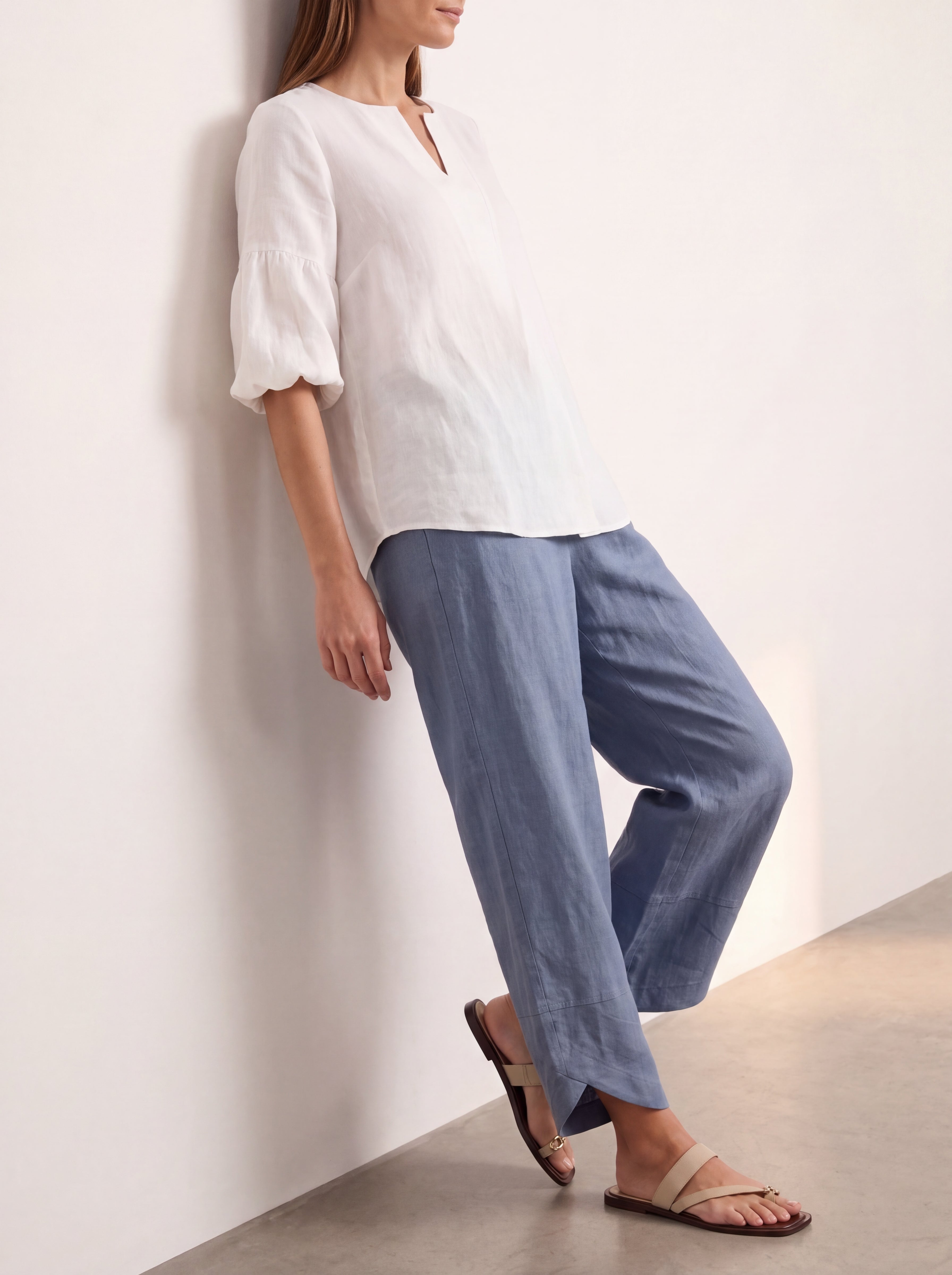 Palermo Linen Pants Steel