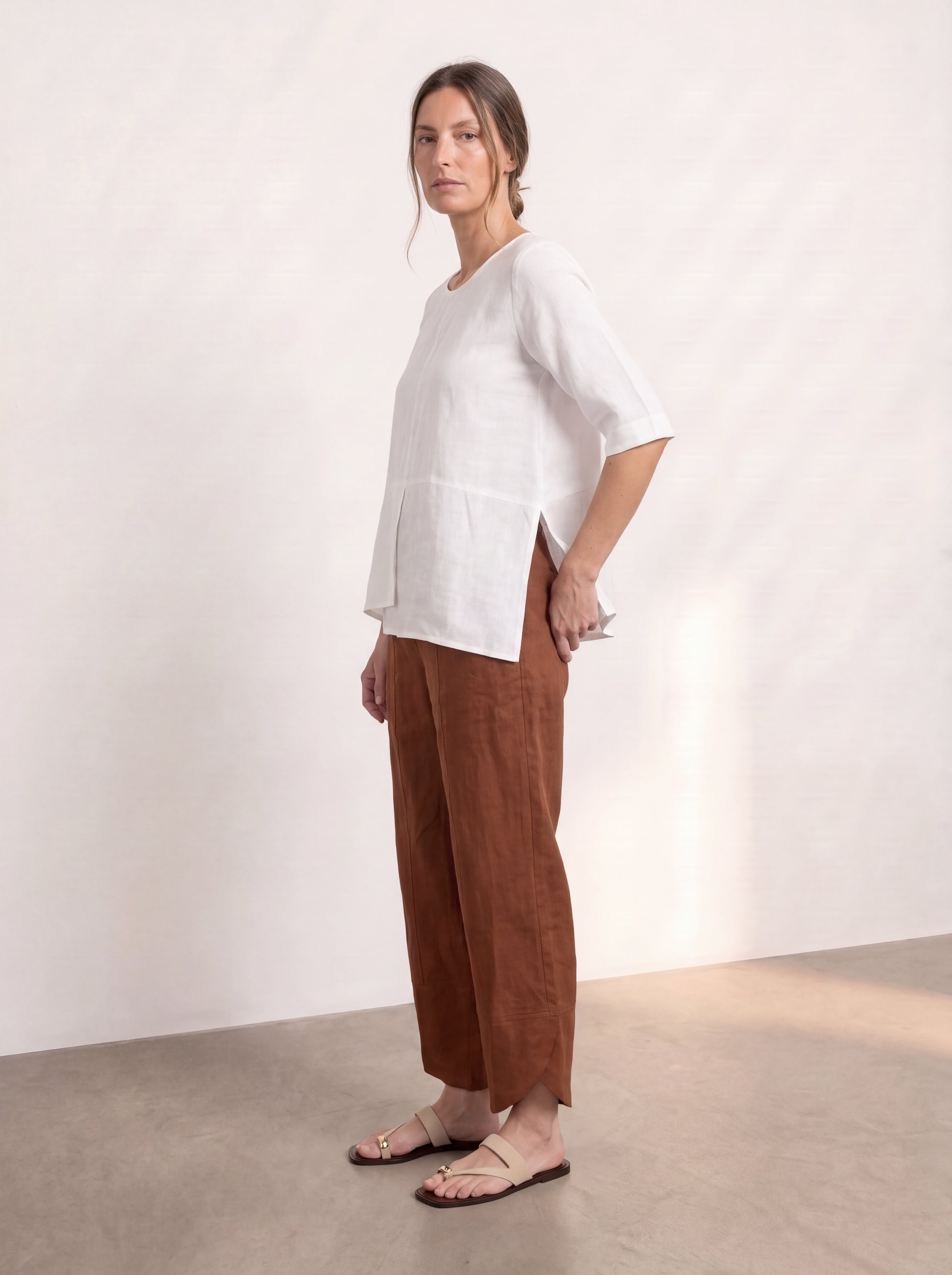 Palermo Linen Pants Bark