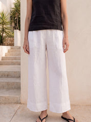 Paris Linen Pants Warm White
