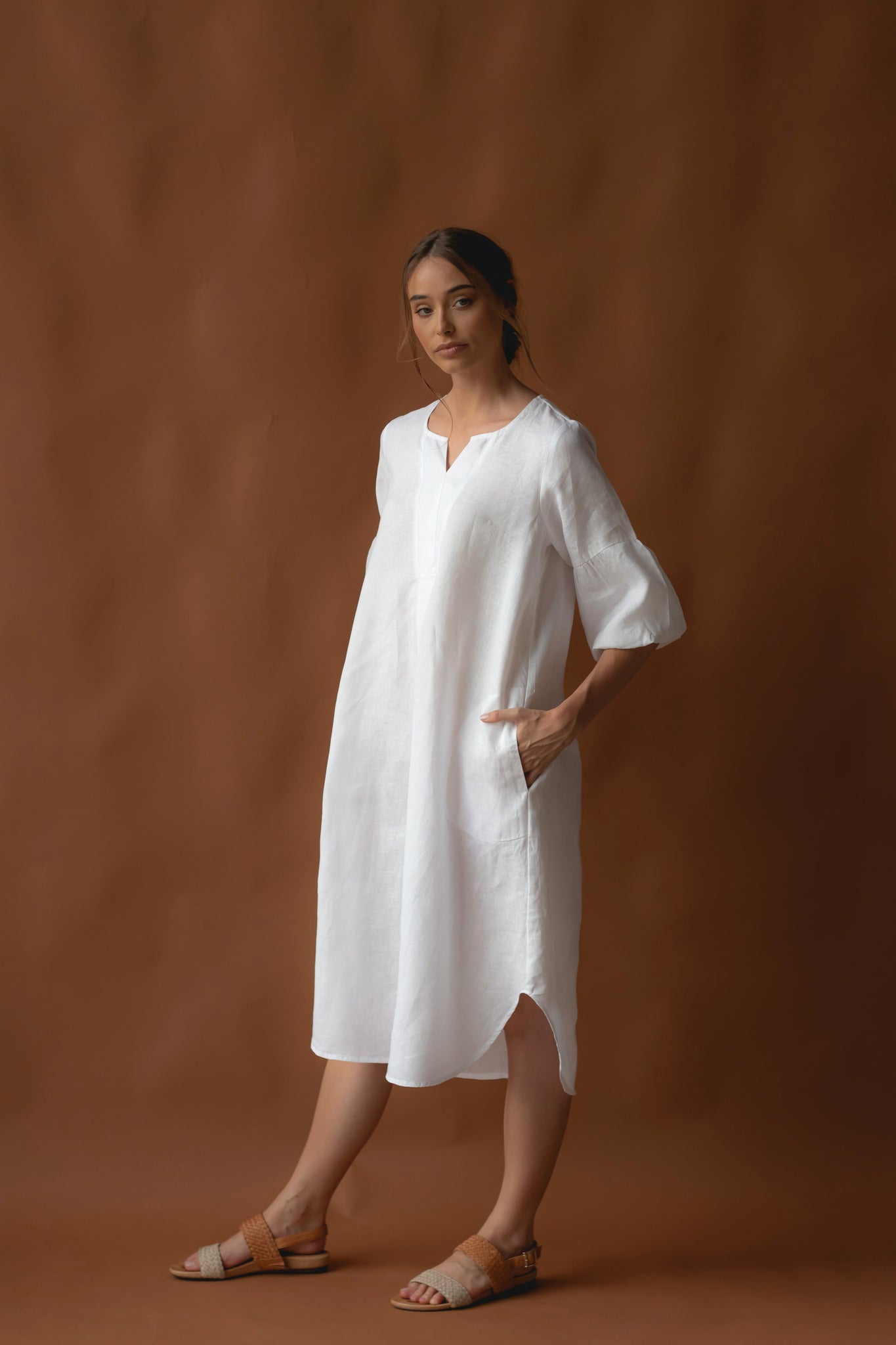 Claudette Dress Warm White