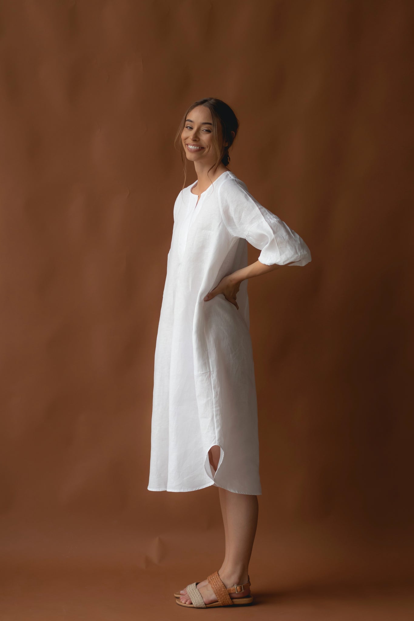 Claudette Dress Warm White