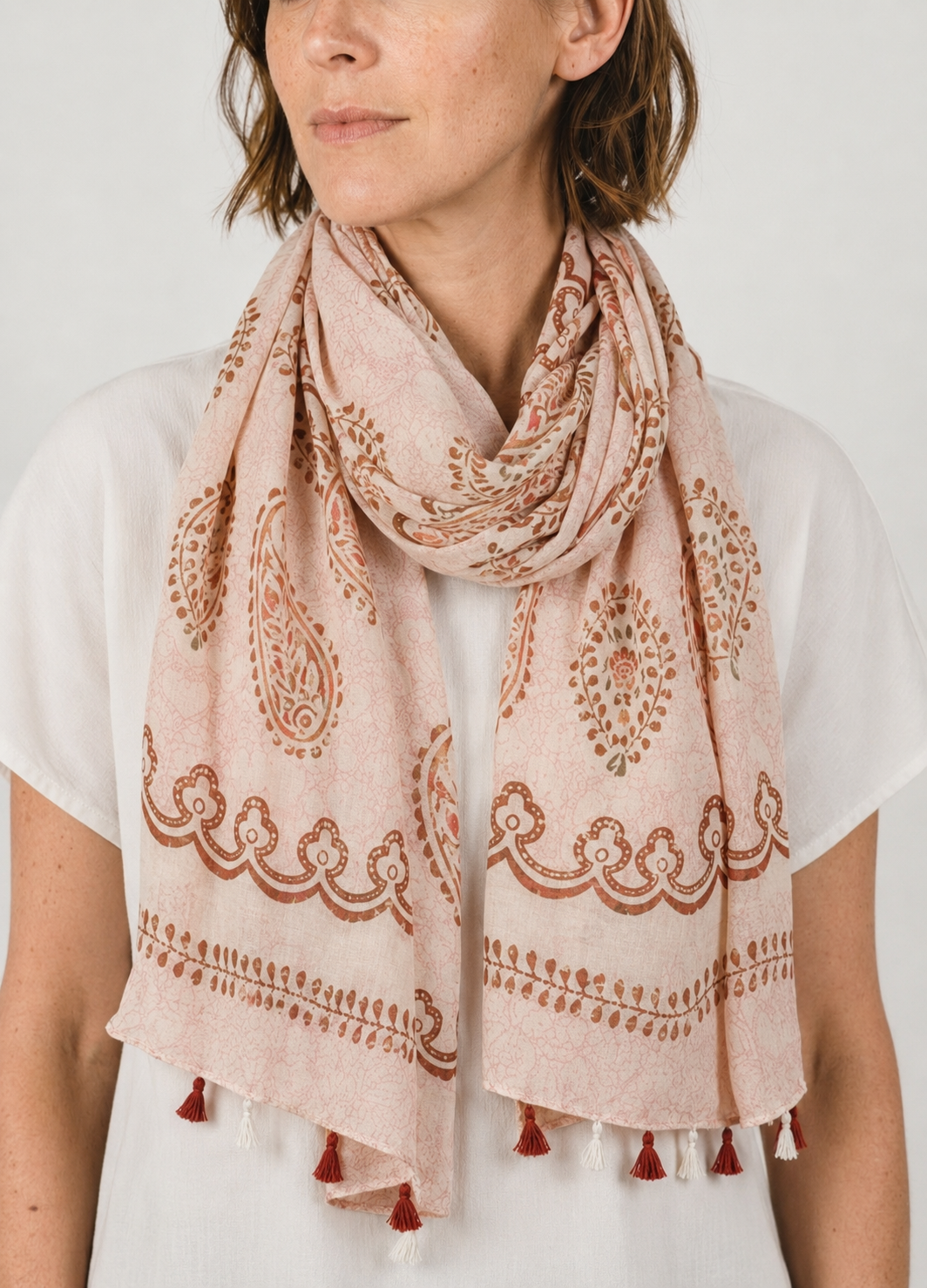 Pink Spring Scarf