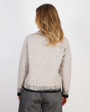 Eden Wool Blend Jumper – Ash with Ink Trim