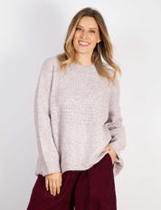 Marlo Wool Blend Jumper – Rose Fleck