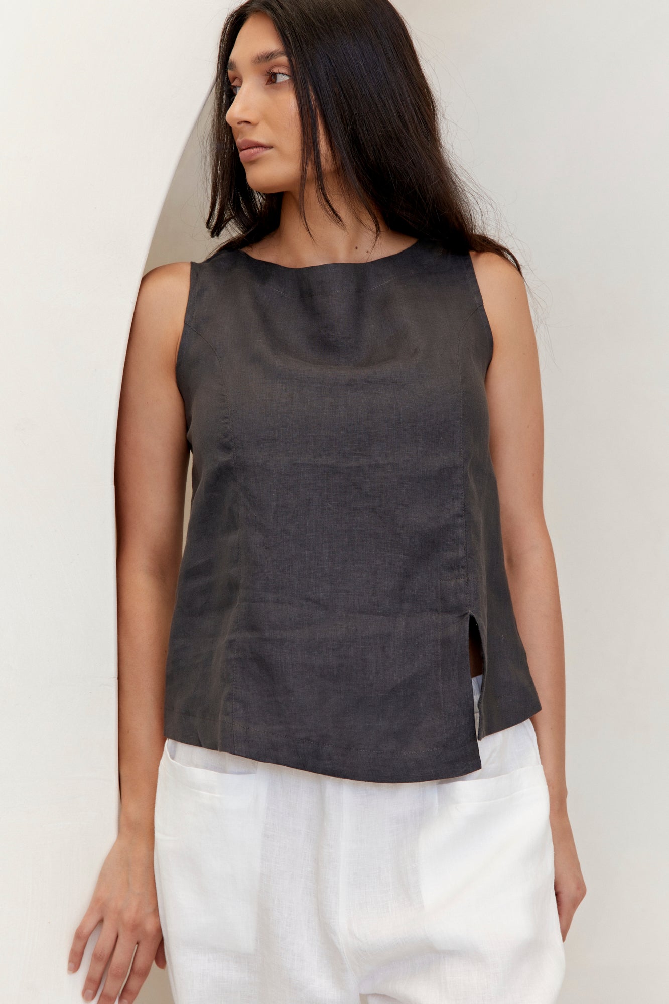 Shell Top Charcoal