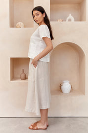 Soleil Linen Skirt Natural
