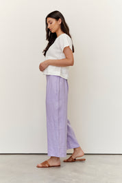 Paris Linen Pants Lilac